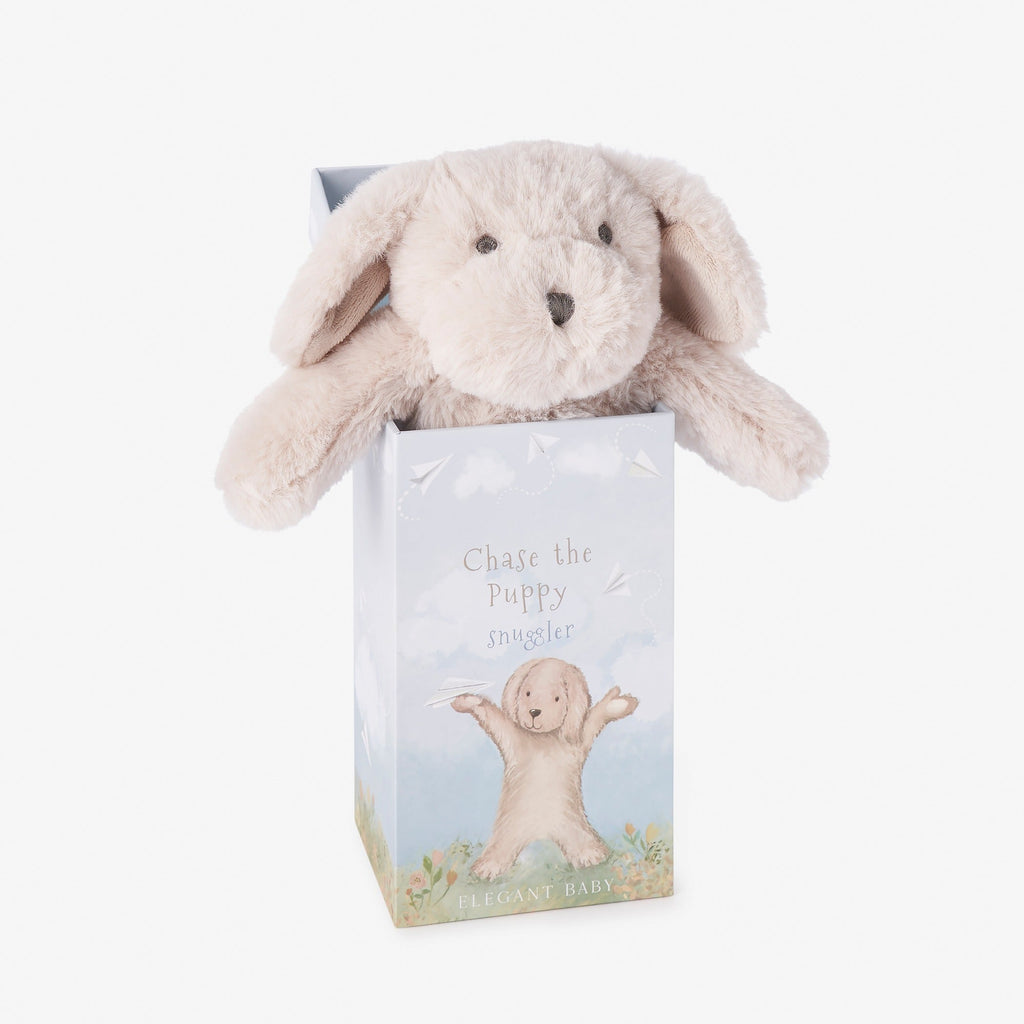 Shanghai Roseen Chase the Puppy Plush Security Blanket 25.4cm Brown