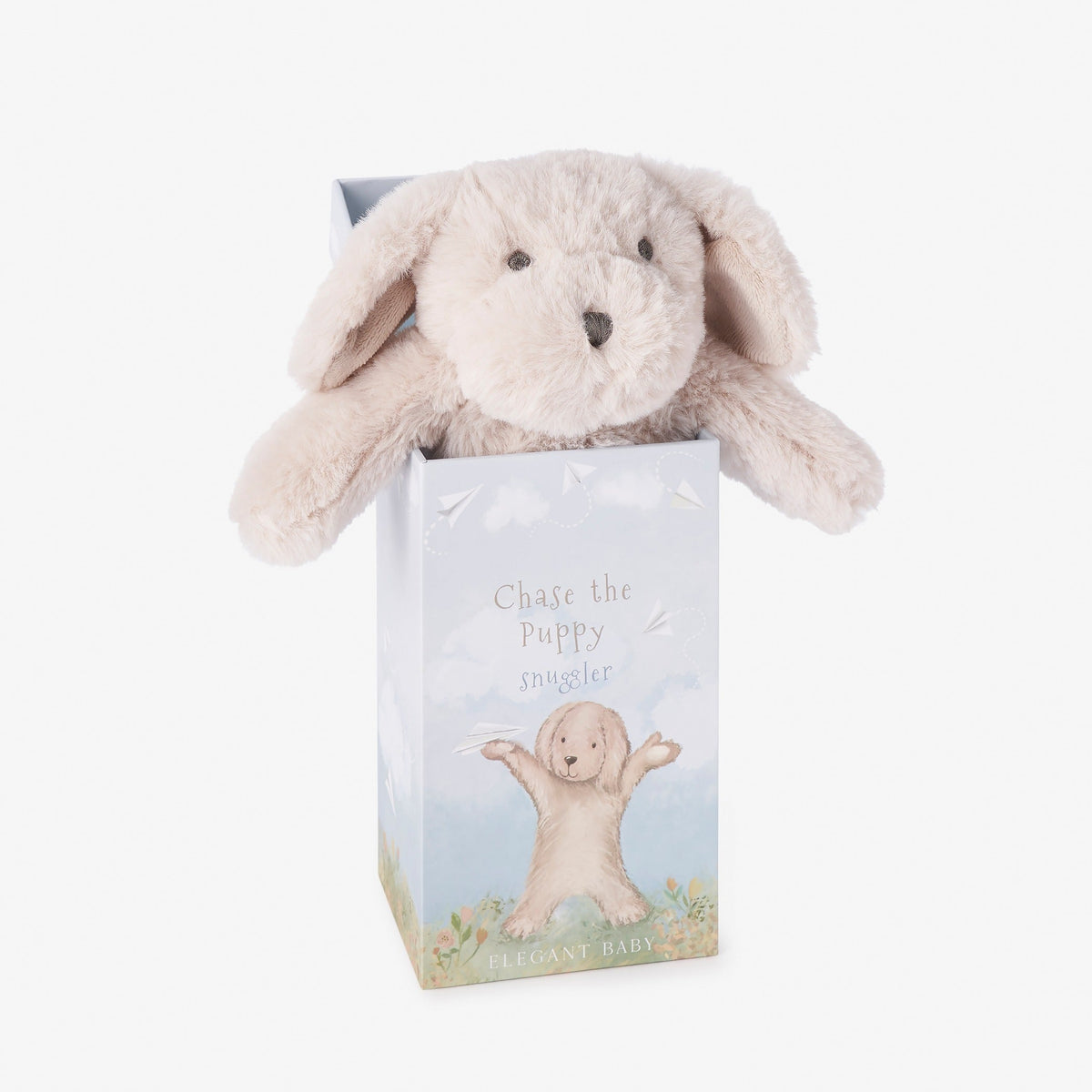 Shanghai Roseen Chase the Puppy Plush Security Blanket 25.4cm Brown